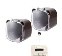 Fermacavi Per Parete - 2 Pezzi Organizzatore Senza Fori - Con Coperchio Trasparente Antipolvere Adesivo Invisibile Per Portaspina A Parete,Per Cucina Camera Da Casa Posto Di Lavoro Appartamento