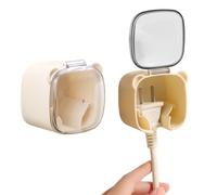 Fermacavi Per Parete 2 Pezzi Organizzatore Senza Fori | Con Copertura Trasparente Antipolvere E Gancio Adesivo Per Spine Elettriche Per Bagno Camera Da Hotel Scuola Casa