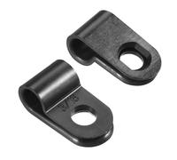 Fermacavi R-Type, Fermacavi a P, 200 pezzi/lotto adatti for cavi da 3,1 mm/5 mm/10,4 mm di diametro, fascette fermacavi in nylon tipo R, clip for nere for la gestione dei(Fit Cable Dia 3.1mm)