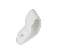 Fermacavi R-Type, Fermacavi a P, 30 pezzi 3,1/5,3/7,9/15,8/19,4 mm Nylon R-tipo fermacavi organizzatore clip for cavi bianco/nero for la gestione dei cavi(Cable Dia 15.8 White)