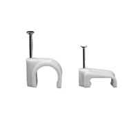 Fermacavi resistenti, Fermacavi in plastica, confezione da 100, bianchi, diverse misure(Flat 6mm)