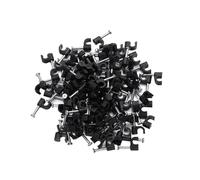 Fermacavi resistenti, Fermacavi in plastica e acciaio, neri, diverse misure, confezione da 100(1.7X1.2cm)