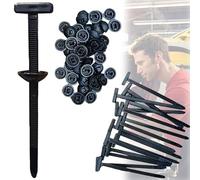 Fermacavi Universale in Nylon, Fascette in Plastica per Fissaggio Auto, Resistenti E Autobloccanti, Con Design a Perno E Bottone,Nere Resistenti Ai Ragg, Per Fissaggio Automatico Quotidiano (100pcs)