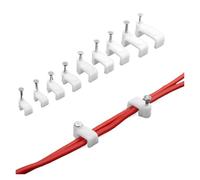 Fermacavo Con Chiodo 100 Pz Mini Multiuso Parete Casa Clip for unghie piatte for cavi Gestione dei 4/6/7/8/9/10/12/14 Mm Cord Tie Holder(10mm)