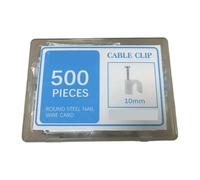 Fermacavo Con Chiodo Fermacavi, 500/700/800 pezzi, 6mm/10mm, parete metallica con chiodi in acciaio, Ethernet, puntine coassiali(500Pcs 10mm)