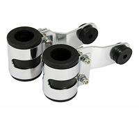 Fermacorda Della Luce Anteriore Deluxe Bike It Con Gommini Da 31Mm - Cromo