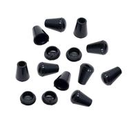 Fermacorda, Lucchetti for cordoncino in PP 10 pezzi Multicolor 1,4x0,9x0,5 cm(Black)