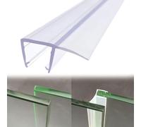 Fermacorsa Laterali Per Doppia Porta Scorrevole In Vetro Della Doccia | Guarnizione In Silicone Trasparente A Forma Di F, Barriera Antispruzzo Per Fessure Da 7/9 Mm, Facile Da Tagliare