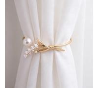 Fermacorte Metallo con Perle 13cm Design per piuma Oro Fermacorte(Orchid Pearl Gold)