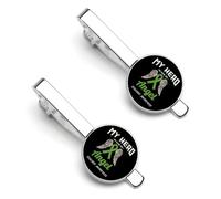 Fermacravatta a forma di ali per la consapevolezza della scoliosi, per uomo, in argento set di 2 fermacravatta per matrimonio, anniversario, laurea aziendale