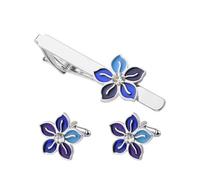 Fermacravatta a forma di fiore, gemelli da uomo, fermacravatta e gemelli, set da smoking per camicia da uomo, matrimonio, lavoro, festa del papà, regalo di compleanno per papà, marito, amici, gemelli