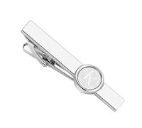 Fermacravatta argentato da uomo, stile classico, Gemelli & Fermacravatta Uomo con Iniziali Alfabeto Lettera A-Z Gemelli Fermacravatta personalizzato in acciaio inox Regalo per Sposi, Marito, Padre, K