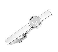 Fermacravatta argentato da uomo, stile classico, Gemelli & Fermacravatta Uomo con Iniziali Alfabeto Lettera A-Z Gemelli Fermacravatta personalizzato in acciaio inox Regalo per Sposi, Marito, Padre, G