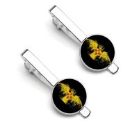 Fermacravatta con bandiera del New Mexico per uomo, fermacravatta rotondo e gemelli, set per accessori di abbigliamento di lusso, 2 pezzi - RE2DSA3