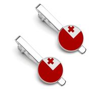 Fermacravatta Con Bandiera Del Regno Di Tonga Per Uomo Con Chiusura A Clip Per Affari Feste Anniversari Di Matrimonio Natale