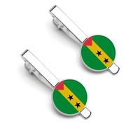 Fermacravatta Con Bandiera Nazionale Della Repubblica Democratica Di Sao Tomé E Principe Per Uomo Spille Da Cravatta Fermacravatta Per Uomo Regali Per Affari Feste Matrimoni Vita Quotidiana