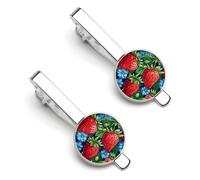 Fermacravatta con motivo fragola, set di fermacravatta personalizzati, per uomini, design alla moda, per matrimoni, anniversari, affari