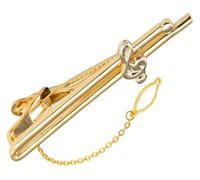 Fermacravatta Copper Note Gold Metal Tie Clip for Men and Women Boutique Tie Clip Foreign Trade Business Casual Music