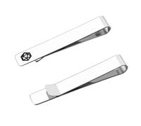 Fermacravatta D20 Dadi in Acciaio Inox Fermacravatta per Uomini Dungeon Master Bunco Regali di Gioco D20 Dadi Design Argento Accessorio per Giocatore di D&D Tavolo Gamer Groomsmen Regalo di nozze