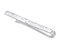 Fermacravatta da uomo argento sterling 925, gioiello martellato 3,5 mm lucido