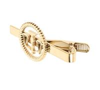 Fermacravatta da Uomo Libra in Acciaio Inox Oro per Matrimonio | Design Bilancia della Giustizia, Finitura Dorata, Presa Stabile, Stile Formale per Cerimonia e Nozze