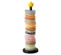 Fermacravatta per capelli, organizer per elastici portatile, accessorio per riporre la coda di cavallo, accessorio di conservazione durevole, soluzione compatta ed elegante per la gestione dei capelli