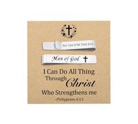 Fermacravatta per fidanzato, marito, battesimo, regalo per ragazzi, regalo religioso ispiratore, per papà e nonno, Small, Metallo non prezioso, Nessuna pietra preziosa