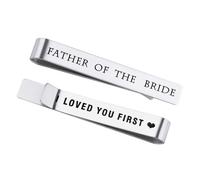 Fermacravatta per padre della sposa, regalo per papà, regalo di nozze da sposa, fermacravatta da sposa, regalo per il padre della sposa, papà della sposa, regalo per il giorno del matrimonio, il padre