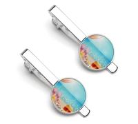 Fermacravatta per vacanze estive, set di fermacravatta personalizzati per uomini, design alla moda, fermacravatta per anniversario di matrimonio e lavoro