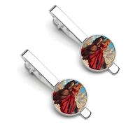 Fermacravatta Pin Up Girl on Horse da uomo, fermacravatta, per regali di nozze aziendali, 5,5 x 2,2 cm