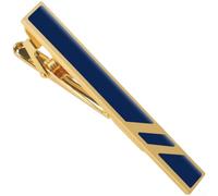 Fermacravatta Uomo Oro Design Geometrico Elegante(Gold Blue) | Design geometrico sleek, ideale per abiti professionali e formali, tocco per di immediato