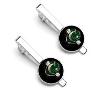 Fermacravatta vintage con bandiera pakistana strappata e rotta per uomo, fermacravatta rotondo e gemelli per accessori di abbigliamento di lusso, 2 pezzi - RE2DSA3