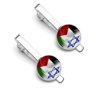 Fermacravatte con bandiera di Israele e Palestina per uomo, spille da cravatta, fermacravatta standard per matrimoni, anniversari e affari