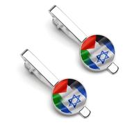 Fermacravatte con bandiera di Israele e Palestina per uomo, spille da cravatta, fermacravatta standard per matrimoni, anniversari e affari