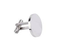 Fermacravatte da Uomo 10Pcs 15mm 20mm Round Cufflinks Stainless Steel Mirror Polish Blank For DIY Jewelry Making(Steel color 15mm)