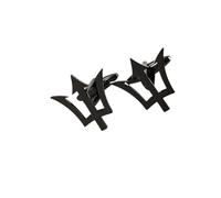 Fermacravatte da Uomo Creative Trident Men's Cufflinks, A Pair Of Stainless Steel Shirt Buttons, Never Fade(Black)