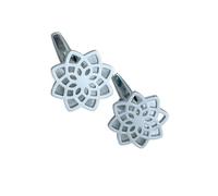 Fermacravatte da Uomo Cufflinks For Mens Lotus Cufflink Hollow Design Suit Shirt Cuff Buttons Personalized Stainless Steel Jewelry Ethnic(Silvery)