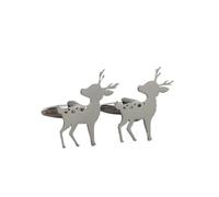 Fermacravatte da Uomo Stainless Steel Cartoon Deer Gold-plated Cufflinks, Halloween, Thanksgiving, Christmas, And New Year Gifts(Silver)