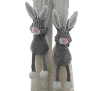 Fermacurtain, 2 pezzi, fermaporta a forma di strisce peluche for decorazioni for cameretta dei bambini, soggiorno, ufficio e casa(Gray Bunny)