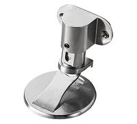 fermadלת， Fermaporta autoadesivo regolabile in acciaio inossidabile, anti-collisione, senza foratura, for tenere la porta aperta(Silver)