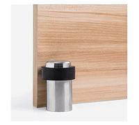 fermadלת， Fermaporta in acciaio inossidabile lucidato con guarnizione decorativa in gomma e supporto for porta di sicurezza anticollisione(32 * 60mm)