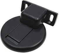 fermadלת， Fermaporta magnetico di sicurezza for montaggio a parete e pavimento, fermaporta invisibile anticollisione, in metallo(Black)