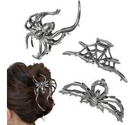 Fermagli A Artiglio Per Capelli Halloween Per Donne,Barrette Gotiche per Capelli - 3 Pezzi Fermagli Per Per Ragazze Scuola Università Viaggio Palestra Spettacoli Danza Concerti