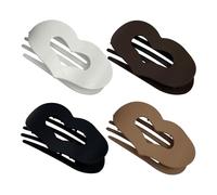 Fermagli A Artiglio Per Donna, Fermaglio A Forma Di Cuore Alla Francese, 4 Pezzi Barrette alla Moda Forte Tenuta per Ragazze Capelli Lunghi Lavoro Scuola Shopping Appuntamenti Feste Matrimonio Spiaggi