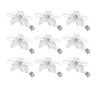 Fermagli a Fiore con Pietre Decorative per Chioma Ragazzo Ragazza, 20 Pezzi | Bianco, Mini Mollette Decorative per Ciocche e Frangia, Stile Elegante per Compleanni e Nozze