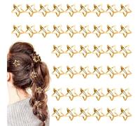 Fermagli a forma di stella per donne, 50 pezzi, fermaglio in metallo antiscivolo, alla , per capelli da 3 cm, per donne e ragazze, uso festivo, concerto, ballo di fine anno e incontri
