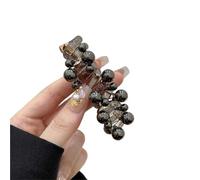 Fermagli a spirale per capelli 1 paio di perle filo telefonico con fiocco e fascia elastica for capelli for le donne, ragazza, tessitura dei, cavo a spirale, elastico, accessori for(Black)