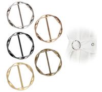Fermagli ad anello, 5 pezzi, metallo, fibbia circolare, clip cintura, magliette, cravatte, anelli, bottoni annodati, scialle, maglioni, vita cincher, clip abiti, camicie