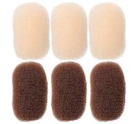 Fermagli Base Chioma Donna 6 Pezzi, Supporto Sottile per Volume | Spugna, Nylon e Acciaio al Manganese, Invisibili senza Tracce, per Ricci e Frangia, in Caffè e Beige
