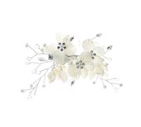 Fermagli capelli acrilico perla cristallo bianco fiore sposa festa